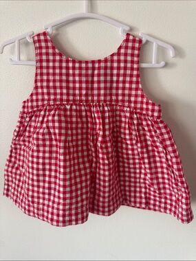GAP Red & White Gingham Baby Dress